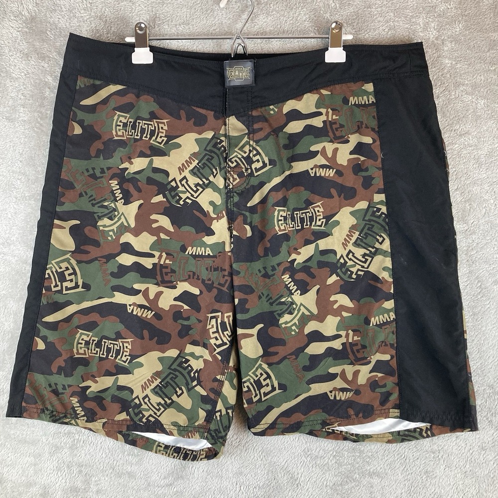 MMA Elite Fighting Board Shorts Mens XL Camo Trunks‎ Swim Surf Skate Y2K